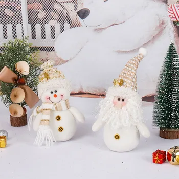 1бр Коледна кукла Коледна украса за дома, подарък за Коледа, Снежен човек Кукла на Дядо Коледа Плюшени играчки Детски Коледни подаръци