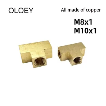 2 елемента Мед конектор / connector тръба/чай тип медни фитинги адаптер за вода / масло/ газ