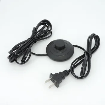 Захранващ кабел ac Foot ключ за променлив ток Американски Стандарт на САЩ 2-жилен, За да торшеров настолна лампа удължителен кабел 1,8 м
