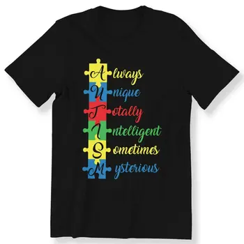Информираност за аутизма, мъжки Дамски тениска за деца и възрастни, очарователен подарък тениска от 100% памук