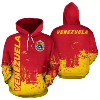Мъжки hoody с 3D принтом хартата на Венецуела, модерен случайни свободен пуловер, hoody за мъже и жени, градинска дрехи за мъже и жени